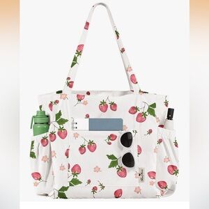 🆕 Large Strawberry Corduroy Tote Bag for Women